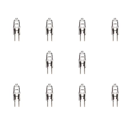 Bulbrite 35W 12V Dimmable Clear T3 Halogen Mini Light Bulbs, Bi-Pin GY6.35 Base, 2900K, 10PK 860784